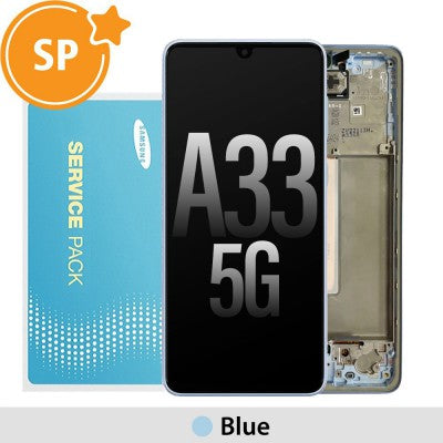 Tecguru-Samsung Galaxy A33 5G A336B OLED Screen Replacement Digitizer GH82-28143A/28144A (Service Pack)-Black Tecguru-Samsung Galaxy A33 5G A336B OLED Screen Replacement Digitizer GH82-28143A/28144A (Service Pack)-Black
